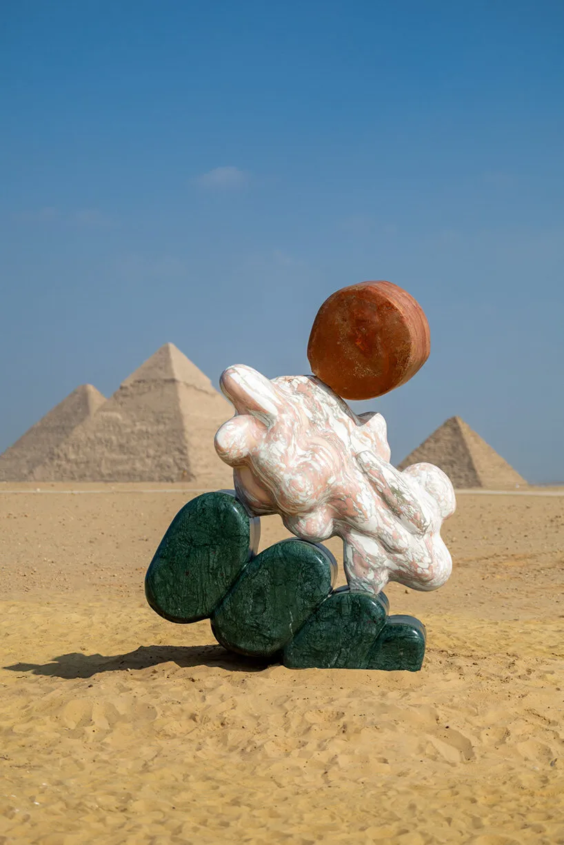 the stones, marked with veins, translucencies, and sedimented histories, become active carriers of narrative